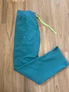 FIGS Livingston Basic Scrub Pants Teal Small Tall S/T